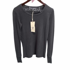 NWT Tysa‎ Gray Long Sleeve Boat Neck Shirt Size Small